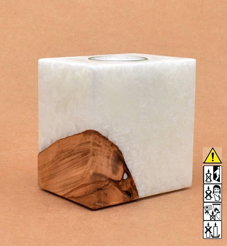 Hochzeitskerze, Kerze mit Holzeinsatz, Teelicht rund, Stearin, im Kerzen online Shop für Hochzeiten bestellen, günstig kaufen.