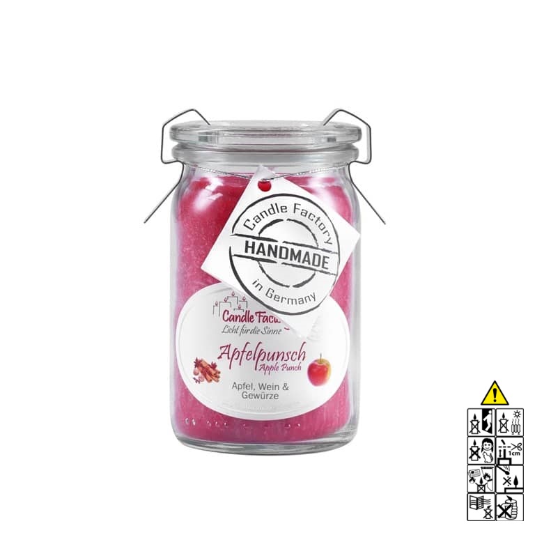Hochwertige Apfelpunsch Baby Jumbo Duftkerze im Glas in der Farbe rot. Hochwertige Duftkerze von Candle Factory Apfelpunsch Baby Mini Jumbo Duftkerze im Glas in der Farbe rot g?nstig in Kerzen Online Shop kaufen. Duftkerzen im Glas. Geschenkidee Apfelpunsch Baby Mini Jumbo Duftkerze im Glas in der Farbe rot.