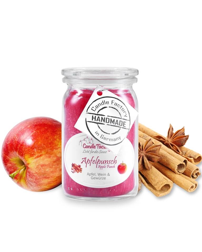 Hochwertige Duftkerze von Candle Factory Apfelpunsch Baby Mini Jumbo Duftkerze im Glas in der Farbe rot g?nstig in Kerzen Online Shop kaufen. Duftkerzen im Glas. Geschenkidee Apfelpunsch Baby Mini Jumbo Duftkerze im Glas in der Farbe rot.