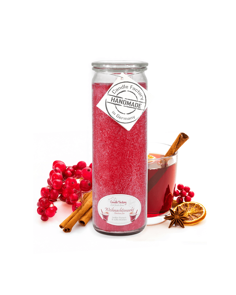 Weihnachtsmarkt - Big Jumbo Duftkerze im Glas von Candle Factory