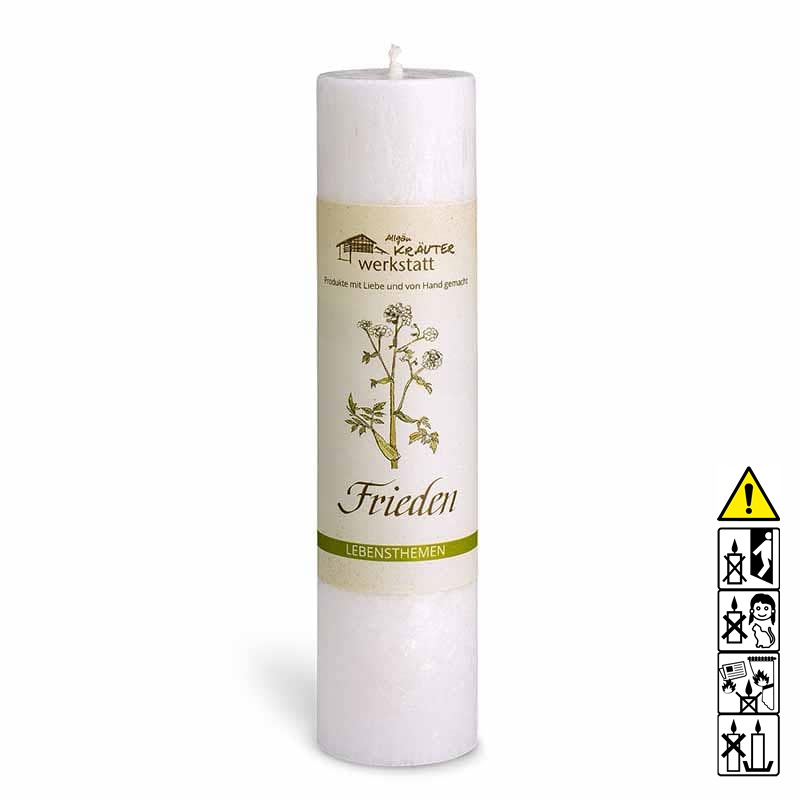 Allgäuer Heilkräuterkerze Lebensthemen Frieden in der Farbe flieder-violett. Als Geschenk für die Suche nach dem Frieden. 100% Vegane Kerze. Hergestellt aus Olivenöl. Jetzt in unserem Kerzen Onlineshop kaufen. Allgäuer Heilkräuterkerze Lebensthemen Frieden in der Farbe flieder-violett. Als Geschenk für die Suche nach dem Frieden. 100% Vegane Kerze. Hergestellt aus Olivenöl. Jetzt in unserem Kerzen Onlineshop kaufen.