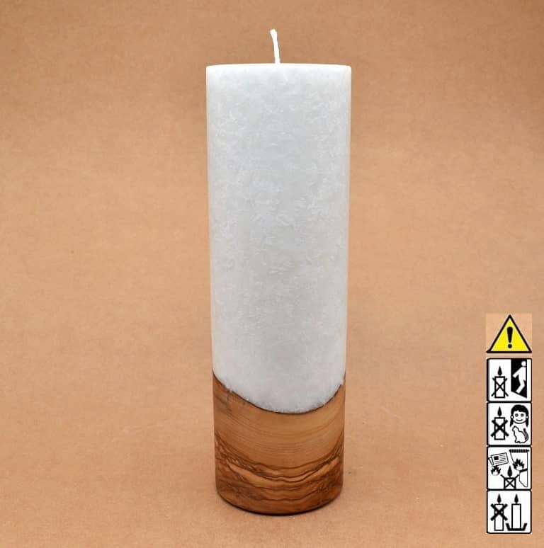 Hochzeitskerze, Kerze mit Holzeinsatz, Teelicht rund, Stearin, im Kerzen online Shop für Hochzeiten bestellen, günstig kaufen.