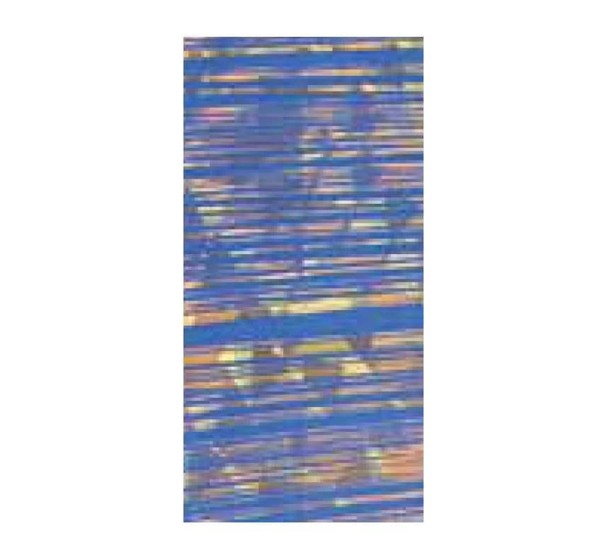 Verzierwachsplatten "2.9-942-54 geprägt" Blaue Streifen auf holographisch gold