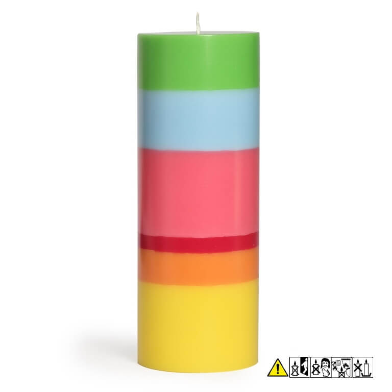 Bunte Stumpenkerze "Zuversicht" 75 x 200 mm