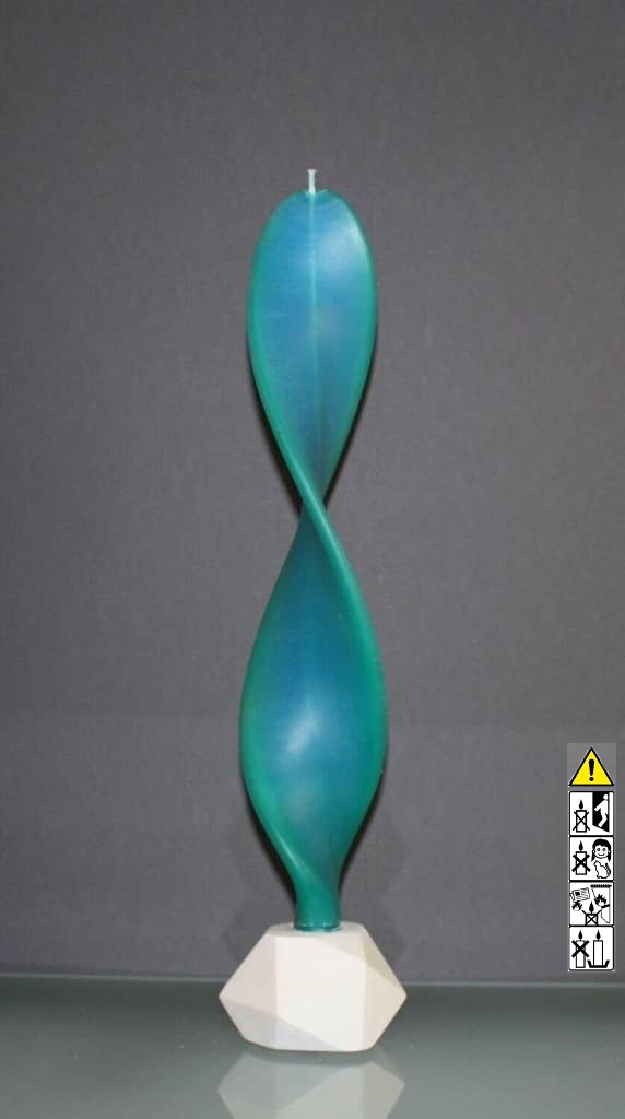 Engelskerzen 8 x 32 cm in der Farbe blau - türkis mit Geschenkverpackung Engelskerzen 8 x 32 cm in der Farbe blau - türkis mit Geschenkverpackung