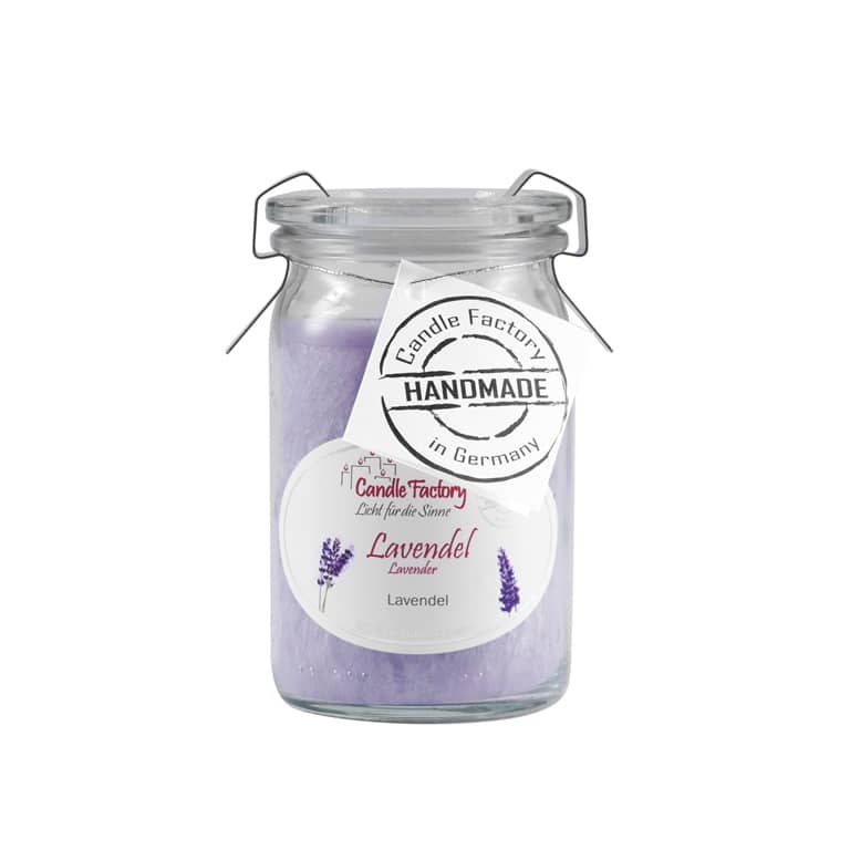 Hochwertige Duftkerze von Candle Factory Baby Mini Jumbo hell lila mit dem Duft Lavendel im Glas g?nstig in Kerzen Online Shop kaufen. Duftkerzen im Glas. Geschenkidee Baby Mini Jumbo hell lila mit dem Duft Lavendel im Glas 