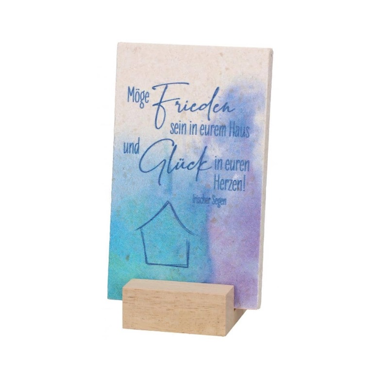 Natursteintafel - Haussegen 10 x 6 cm