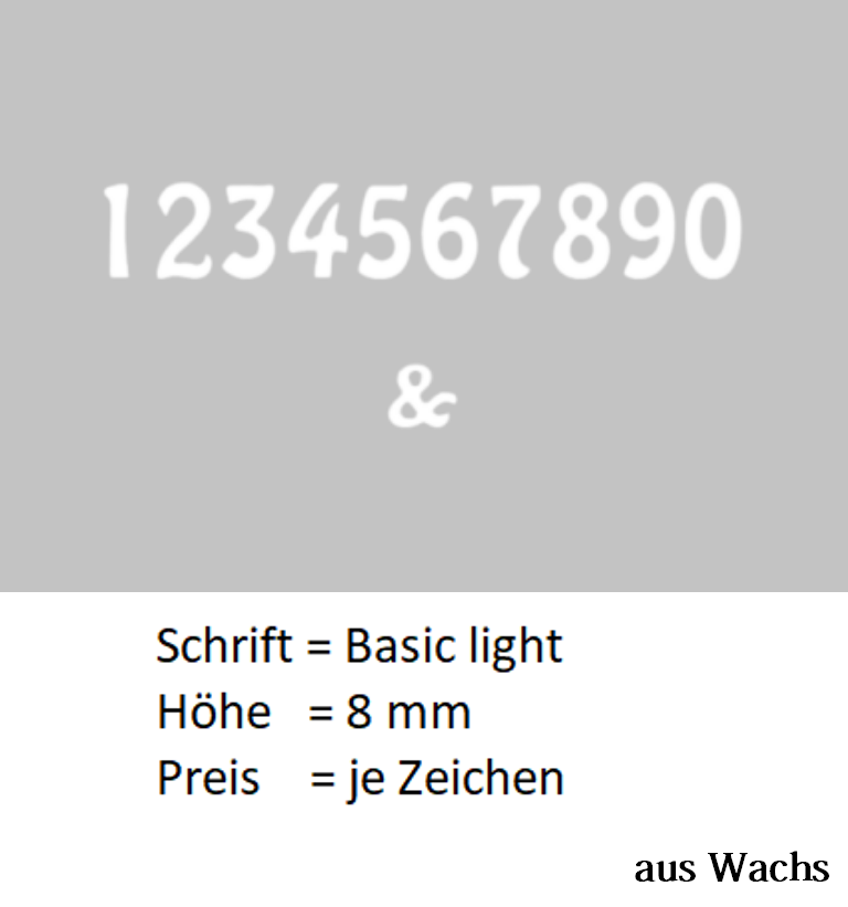 Zahl (Preis je Zahl) Echtwachs in Weiß "Basic" in 8 mm. Zahl (Preis je Zahl) Echtwachs in Weiß "Basic" in 8 mm.