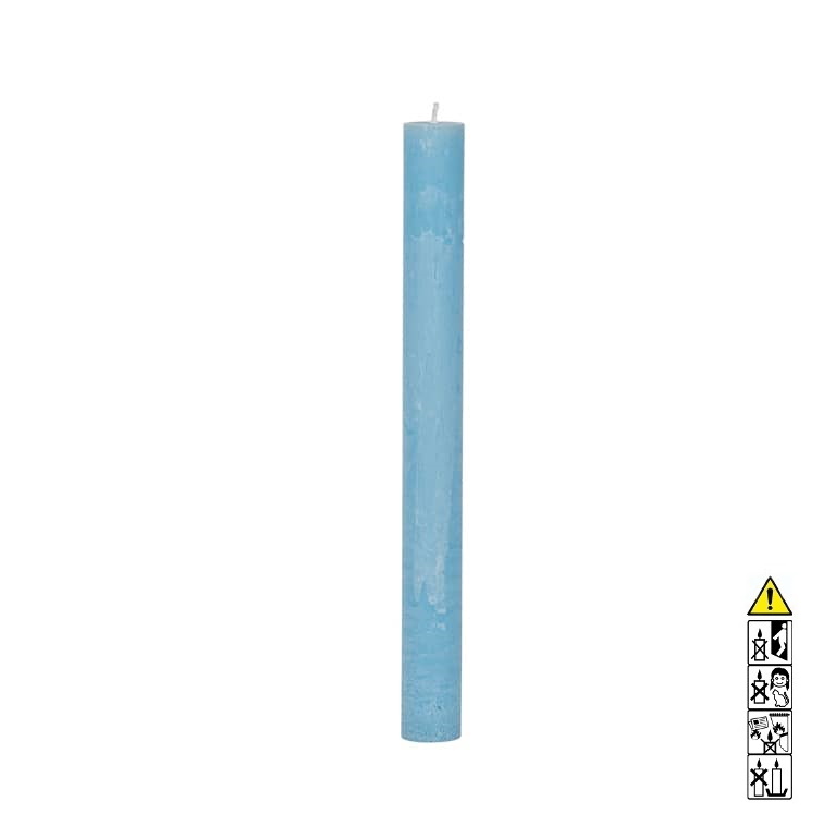 Stumpenkerze rustica 400 x 40 mm Babyblau