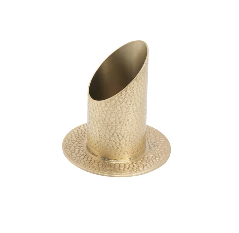 Kerzenständer / Kerzenhalter Ø Innen = 5 cm goldoptik mit Muster matt Kerzenständer / Kerzenhalter Ø Innen = 5 cm goldoptik mit Muster matt