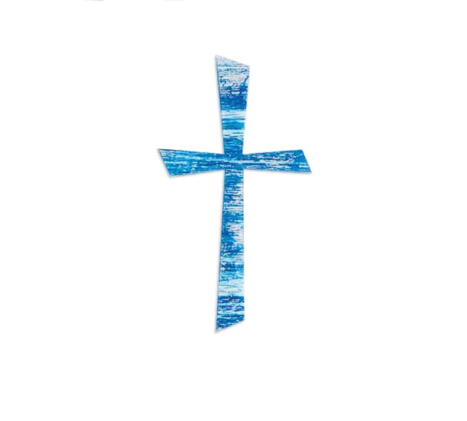 Verzierornament Verzierwachs Kreuz blau 150 x 57 mm Verzierornament Verzierwachs online bestellen Kreuz blau 150 x 57 mm