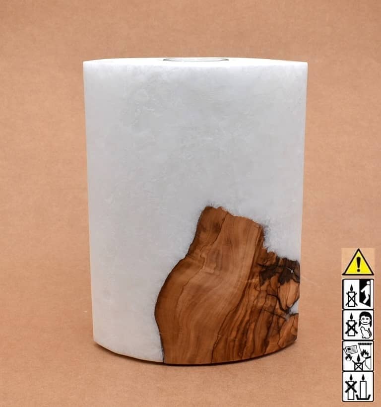 Kerze mit Holz Unikat Oval Kanten spitz 210 x 140 x 80 mm 1 x Teelicht Nr.: 1 Kerze mit Holz Unikat Oval Kanten spitz 210 x 140 x 80 mm 1 x Teelicht Nr.: 1