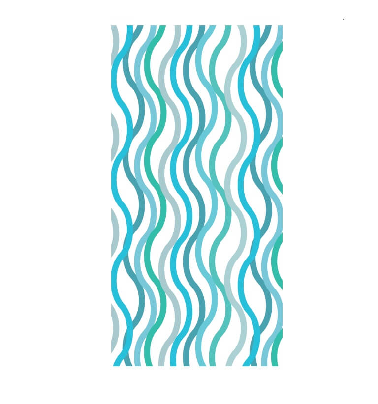 Verzierwachsplatten "2.8-3524 Drucke" Wellen wild Türkis - Bunt