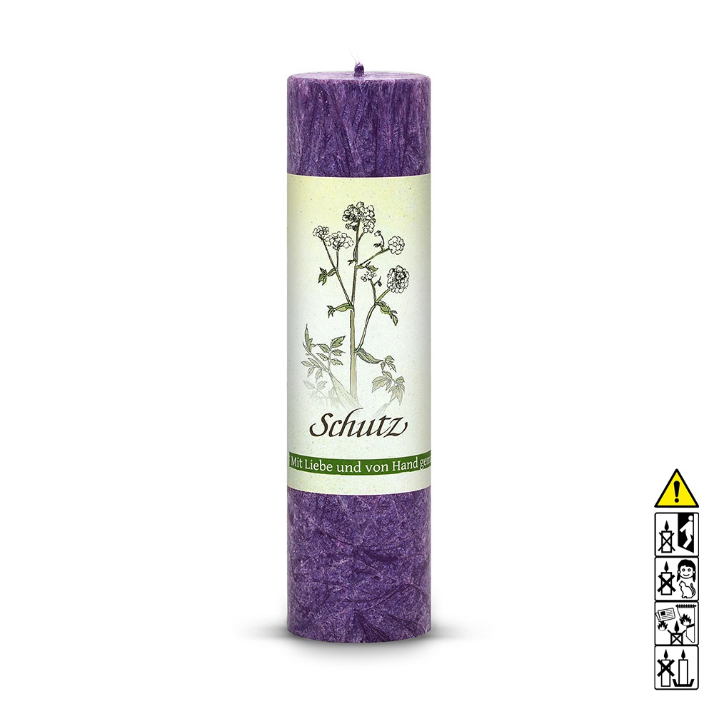 Allgäuer Heilkräuterkerze Lebensthemen - Schutz in anthrazit / violett kaufen Allgäuer Heilkräuterkerze Lebensthemen - Schutz in anthrazit / violett kaufen