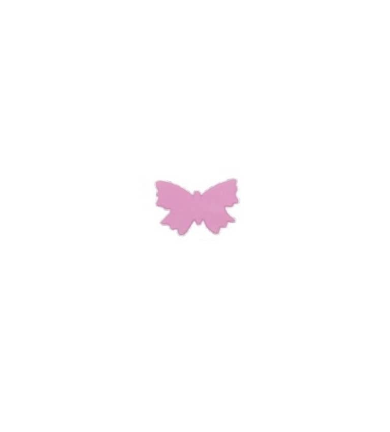 Verzierornament Schmetterling groß ca. 20 x 13 mm Farbe: rosa
