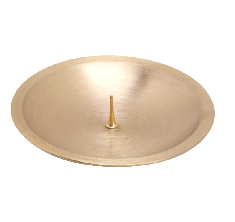 Kerzenteller / Kerzenhalter Ø Innen = 8 cm goldoptik matt mit Dorn Kerzenteller oder Kerzenhalter kaufen für Ø Innen = 8 cm goldoptik matt mit Dorn  optimal.