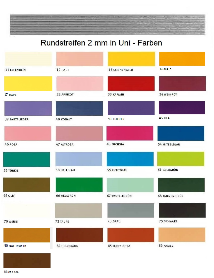 "Altrosa = Farbe 47" 2 mm Rundstreifen Verzierwachs (20 Stück L=230mm) "Altrosa = Farbe 47" 2 mm Rundstreifen Verzierwachs (20 Stück L=230mm)