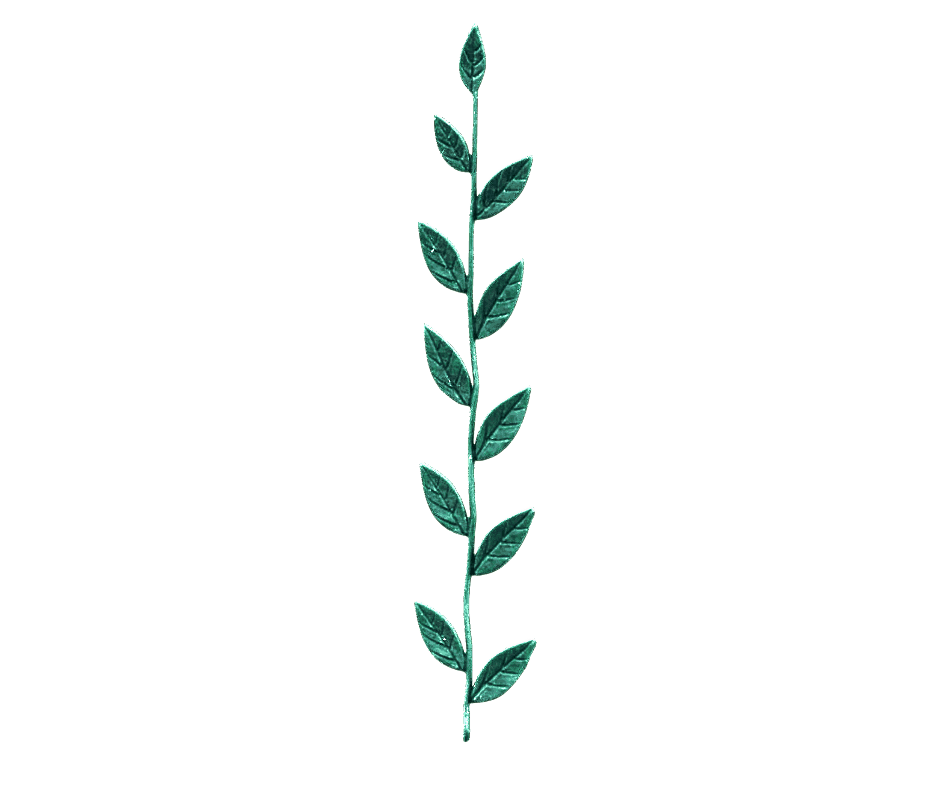 Verzierwachs: Blätterranke dunkelgrün ca. 200 x 35 mm (1 Stück)