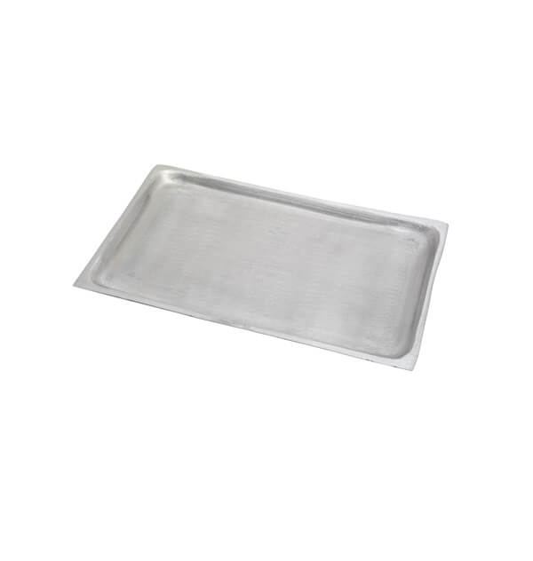 Kerzenteller / Kerzenhalter rechteckig Innen = 19 x 11 cm silberoptik matt Kerzenteller oder Kerzenhalter kaufen für rechteckig Innen = 19 x 11 cm silberoptik matt