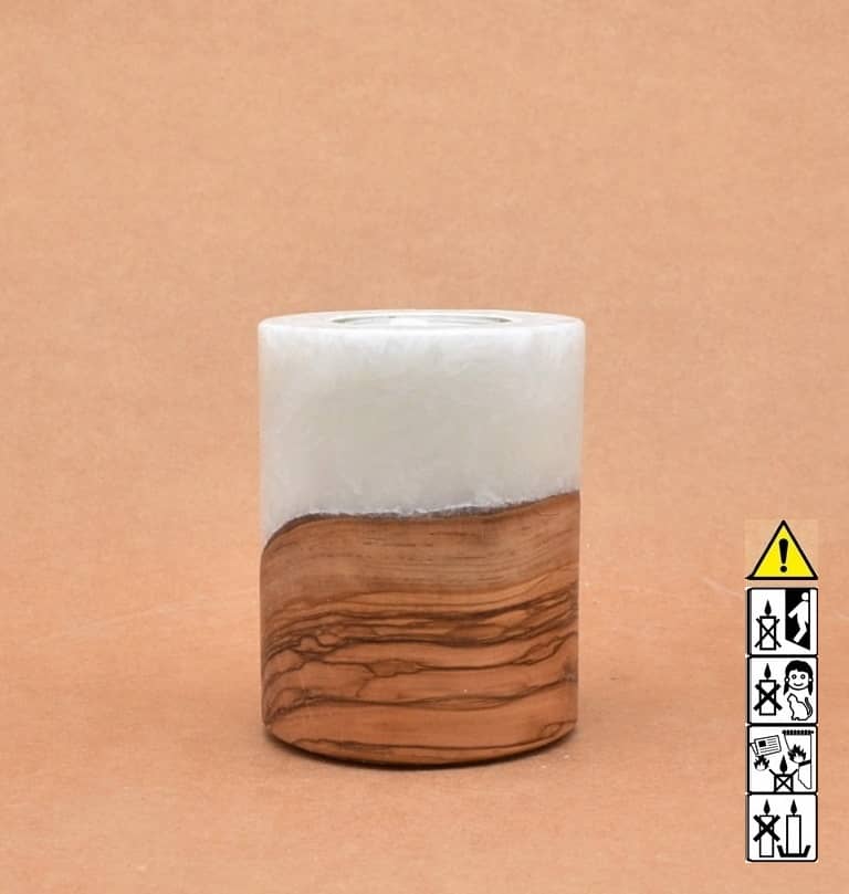 Kerze mit Holz, Teelicht, Unikat Holzkerze, Individuelle runde Hochzeitskerze mit Holz, Holzelementen Teelicht Hochzeitskerze, Kerze mit Holzeinsatz, Teelicht rund, Stearin, im Kerzen online Shop für Hochzeiten bestellen, günstig kaufen.