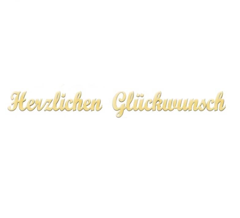 Verzierornament Verzierwachs Schriftzug Herzlichen Glückwunsch Gold 9 mm Verzierornament Verzierwachs online bestellen Schriftzug Herzlichen Glückwunsch Gold 9 mm