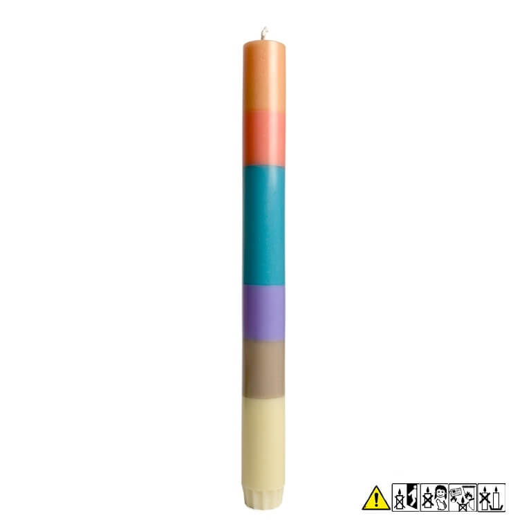 Bunte Stabkerze "Du kannst das" 22 x 230 mm (ohne Deko)