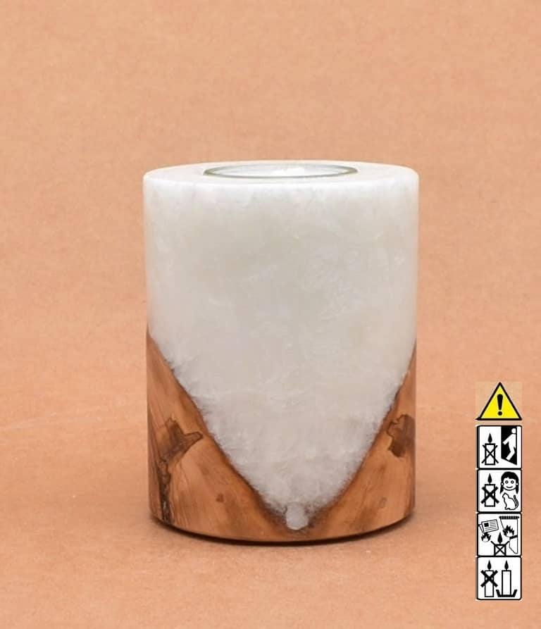Kerze mit Holz, Teelicht, Unikat Holzkerze, Individuelle runde Hochzeitskerze mit Holz, Holzelementen Teelicht Hochzeitskerze, Kerze mit Holzeinsatz, Teelicht rund, Stearin, im Kerzen online Shop für Hochzeiten bestellen, günstig kaufen.