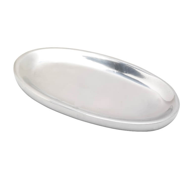 Kerzenteller Oval silberopt. pol. 12x6 Kerzenteller/ Kerzenständer oval silber poliert, 12 x 6 cm, in unerem Onlineshop kaufen
