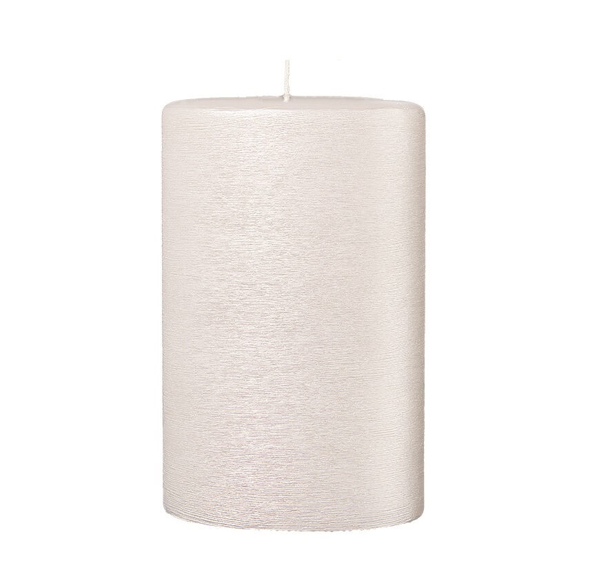 Mit hochwertigen Kerzenrohling Oval abgerundet 1-Docht 200 x 135 x 70 mm Perlmutt weiß quer gebürstet bastelt