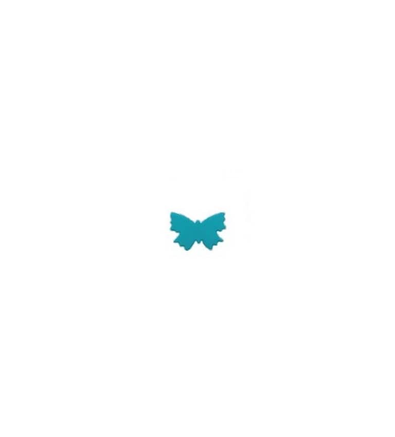 Verzierornament Schmetterling klein ca. 13 x 8 mm Farbe: türkis
