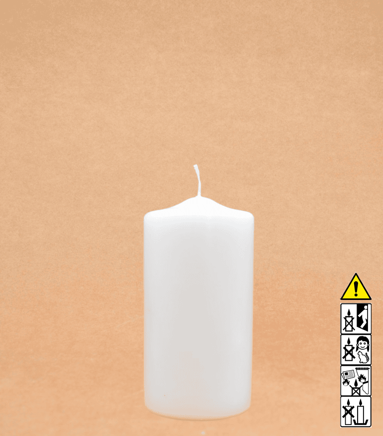 Kerzenrohling Spitzkopfkerze 200 x 100 mm getaucht weiß