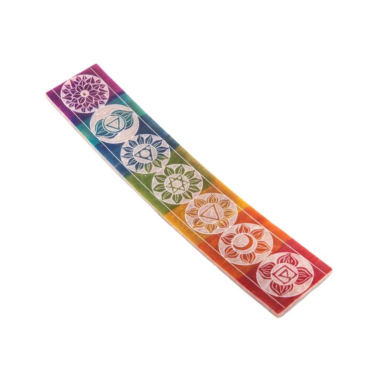 Specksteinhalter bunt Filigran geschnitzte Chakra -Symbole Specksteinhalter bunt Filigran geschnitzte Chakra -Symbole
