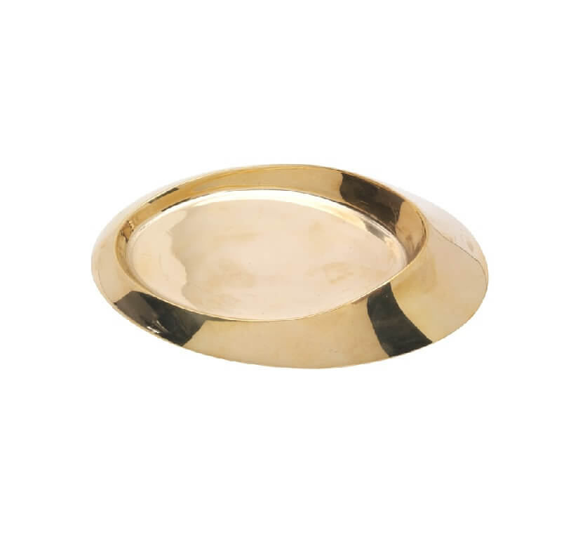 Kerzenteller / Kerzenhalter oval 13 x 8 cm gold Hochwertiger Kerzenteller / Kerzenhalter oval Innen = 13 x 8 cm goldoptik poliert im Onlineshop