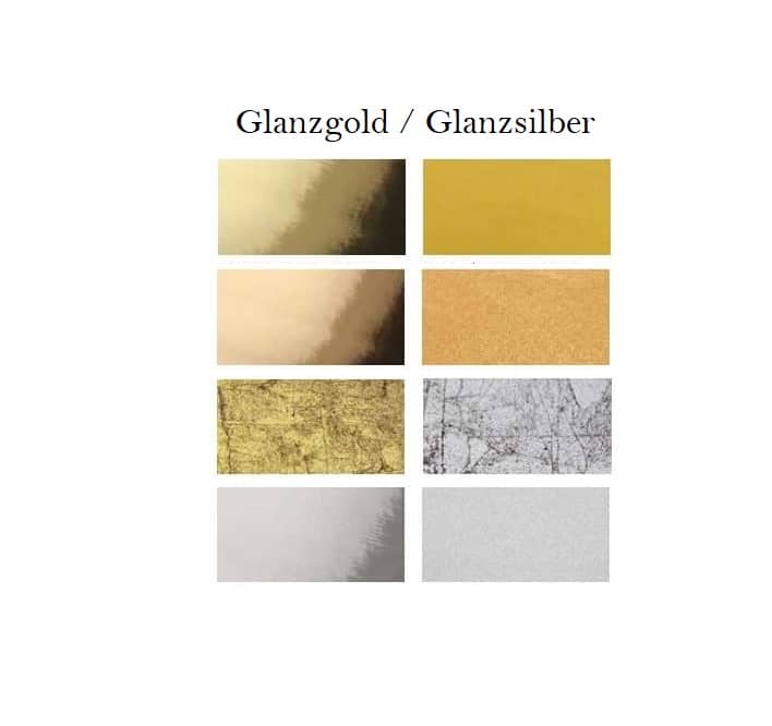 Verzierwachsplatten "2.1-0113z Glanzgold /-silber"  gelbgold matt