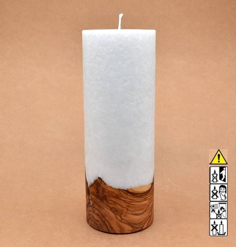 Hochzeitskerze, Kerze mit Holzeinsatz, Teelicht rund, Stearin, im Kerzen online Shop für Hochzeiten bestellen, günstig kaufen.