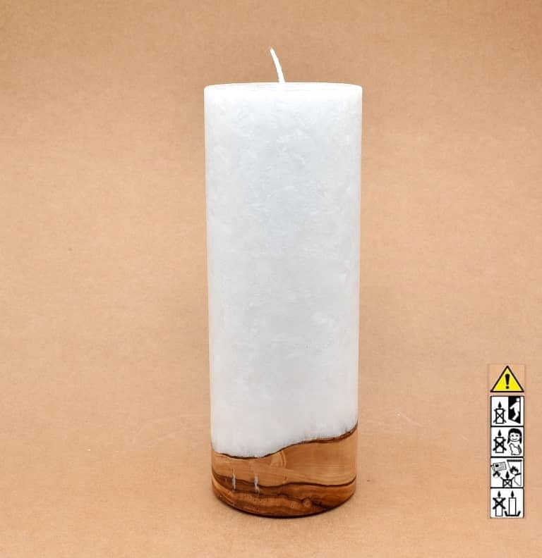Hochzeitskerze, Kerze mit Holzeinsatz, Teelicht rund, Stearin, im Kerzen online Shop für Hochzeiten bestellen, günstig kaufen.