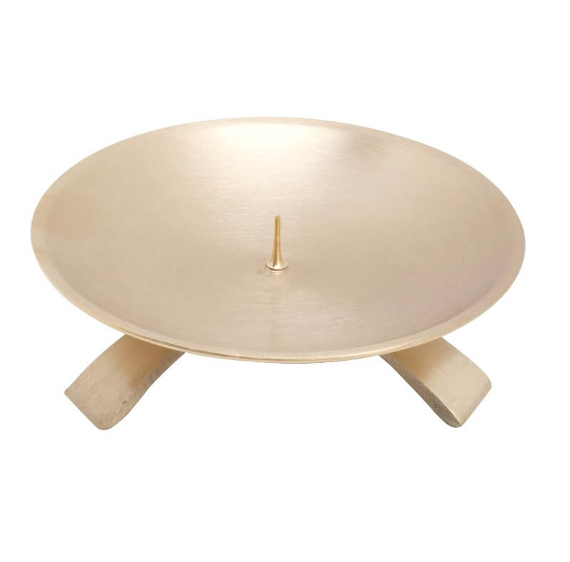 Kerzenständer / Dreifußleuchter Ø Innen = 11,5 cm goldoptik matt mit Dorn Für ihre Kerze ist ein Kerzenständer / Dreifußleuchter Ø Innen = 11,5 cm goldoptik matt mit kleinen Dorn optimal.