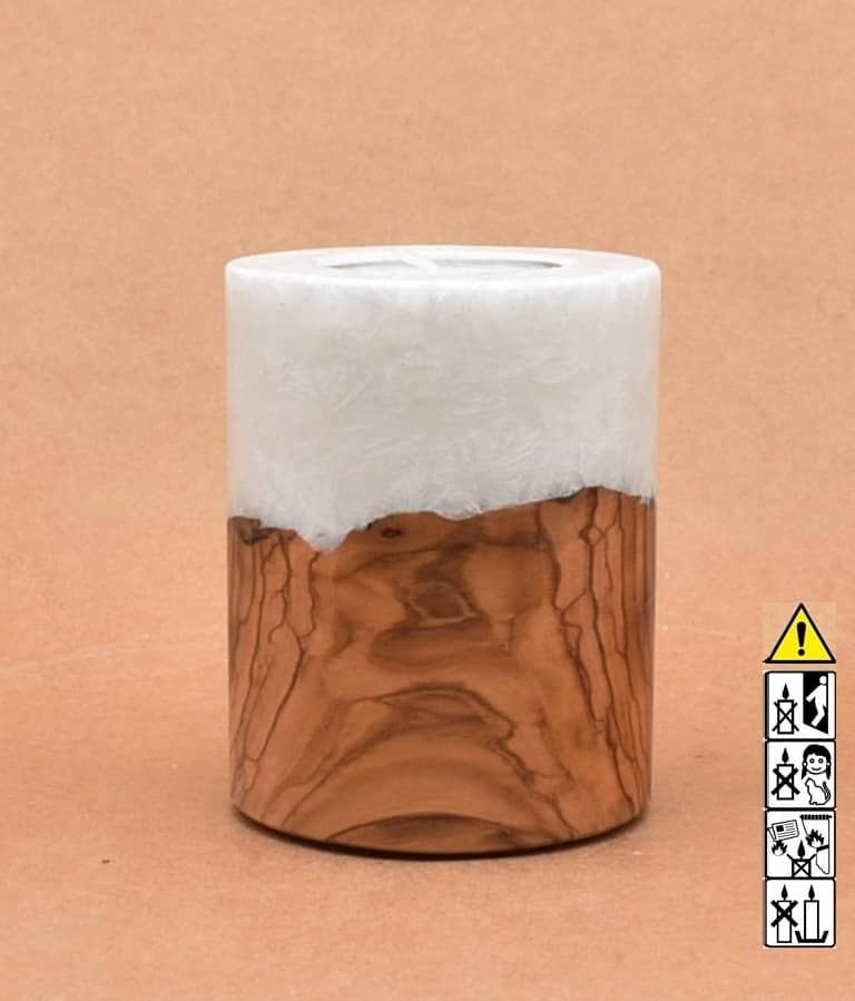 Kerze mit Holz, Teelicht, Unikat Holzkerze, Individuelle runde Hochzeitskerze mit Holz, Holzelementen Teelicht Hochzeitskerze, Kerze mit Holzeinsatz, Teelicht rund, Stearin, im Kerzen online Shop für Hochzeiten bestellen, günstig kaufen.