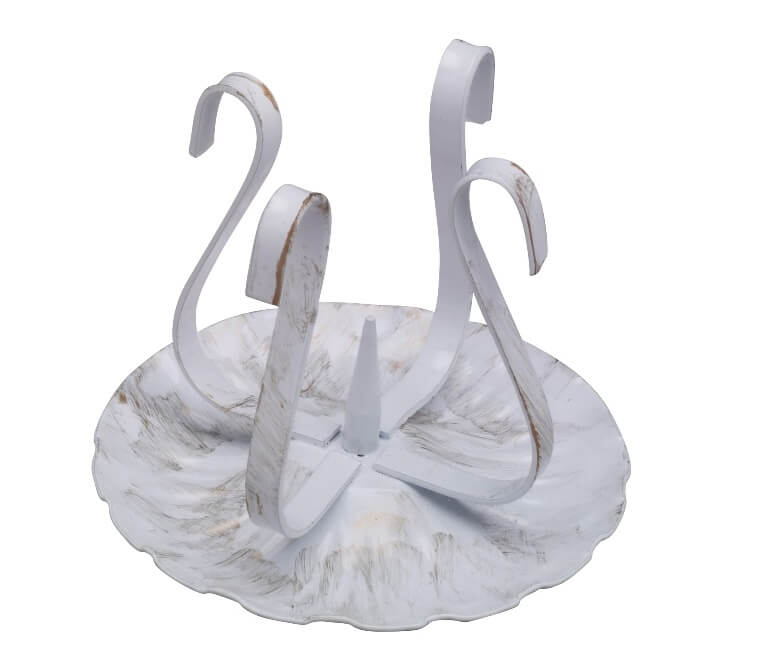 Kerzenständer / Kerzenhalter Höhe = 8 cm weiss / goldoptik Kerzenständer oder Kerzenhalter kaufen für Höhe = 8 cm weiss / goldoptik  optimal.