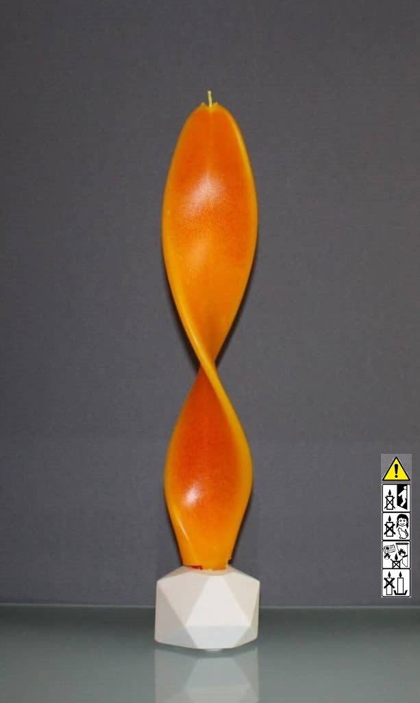 Engelskerzen 8 x 32 cm in der Farbe orange - gelb mit Geschenkverpackung Engelskerzen 8 x 32 cm in der Farbe orange - gelb mit Geschenkverpackung