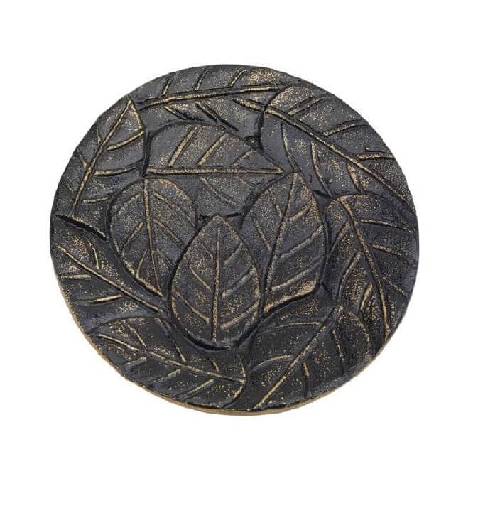 Kerzenteller / Kerzenhalter Ø = 14 cm schwarz / goldoptik (Alu) Kerzenteller oder Kerzenhalter kaufen für Ø = 14 cm schwarz / goldoptik (Alu)  optimal.