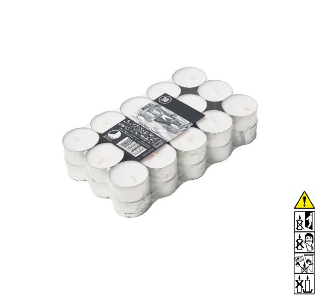 Teelichte in Aluhülle weiss 23x29mm Brenndauer 8 Stunden Teelichte in Aluhülle weiss 23x29mm Brenndauer 8 Stunden