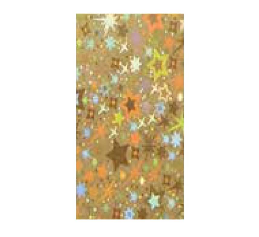 Verzierwachsplatten "2.6-118-06 holografisch" gold Sterne Verzierwachsplatten "2.6-118-06 holografisch" gold Sterne