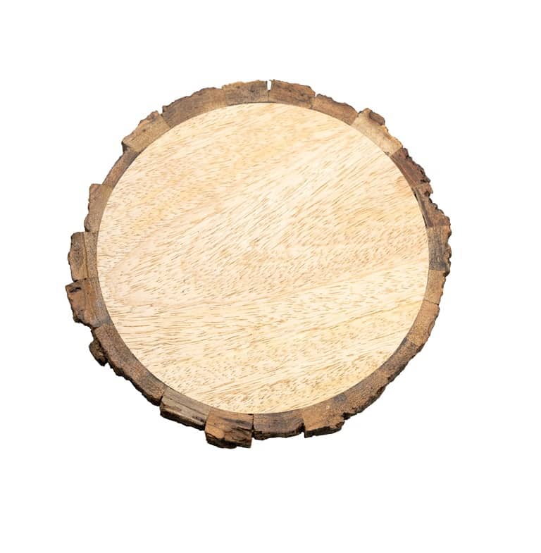 Kerzenteller / Kerzenhalter aus Holz mit Rinde Innen = 14 cm Kerzenteller / Kerzenhalter aus Holz mit Rinde Innen = 14 cm