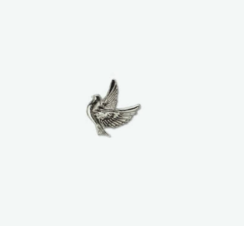 Verzierornament Verzierwachs Taube links silber 37 x 20 mm Verzierornament Verzierwachs online bestellen Taube links silber 37 x 20 mm