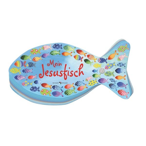 Buch Mein Jesusfisch Buch mein Jesusfisch, Buch in Fischform für Kommunionkinder mit Sprüchen und Illustrationen