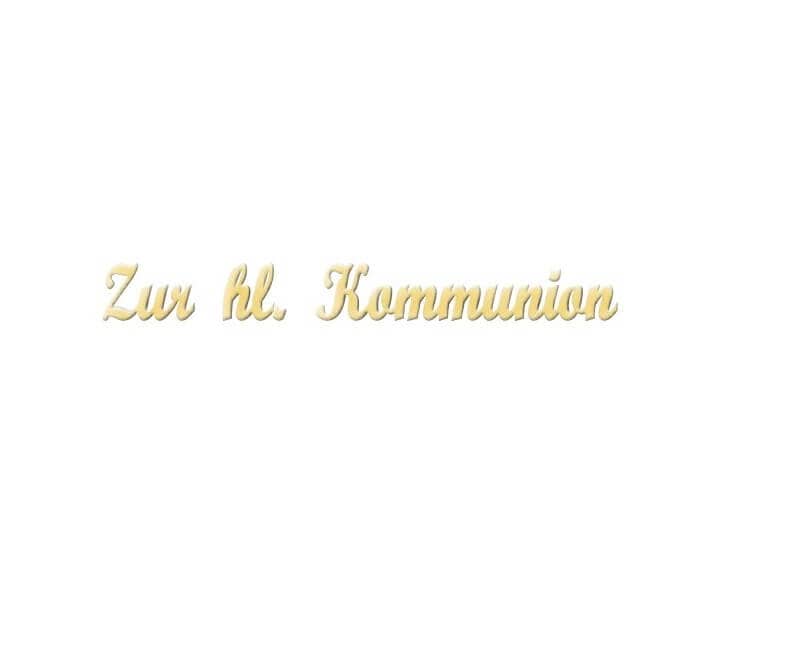Verzierornamente Verzierwachs online bestellen Schriftzug Zur Kommunion Gold 9 mm