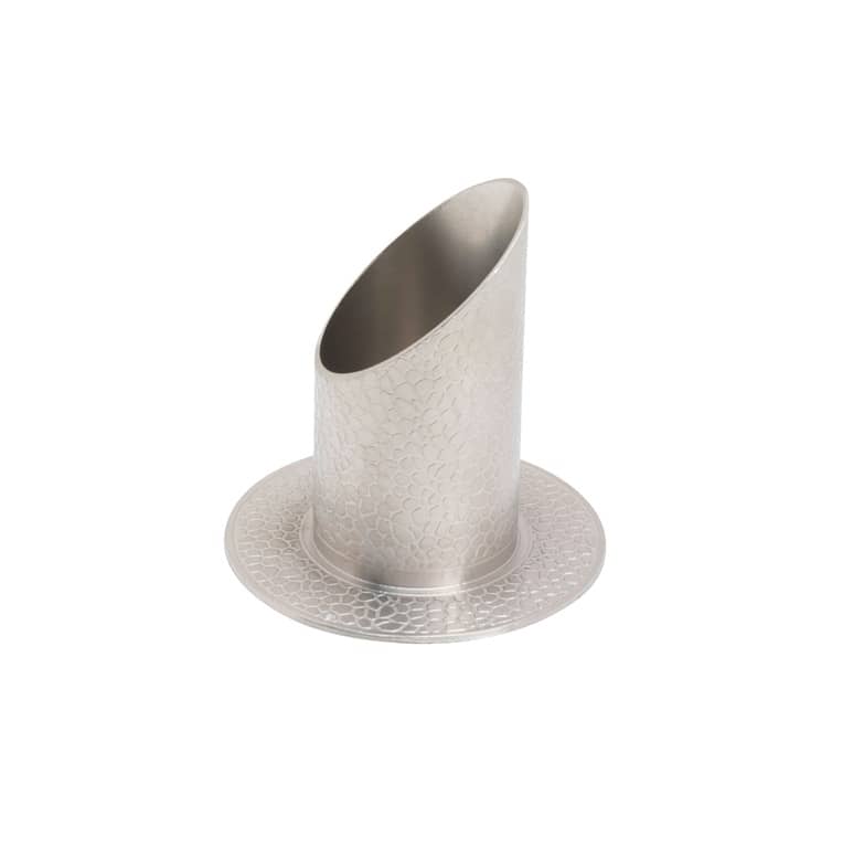 Kerzenständer / Kerzenhalter Ø Innen = 3 cm silberoptik mit Muster matt Kerzenständer / Kerzenhalter Ø Innen = 3 cm silberoptik mit Muster matt