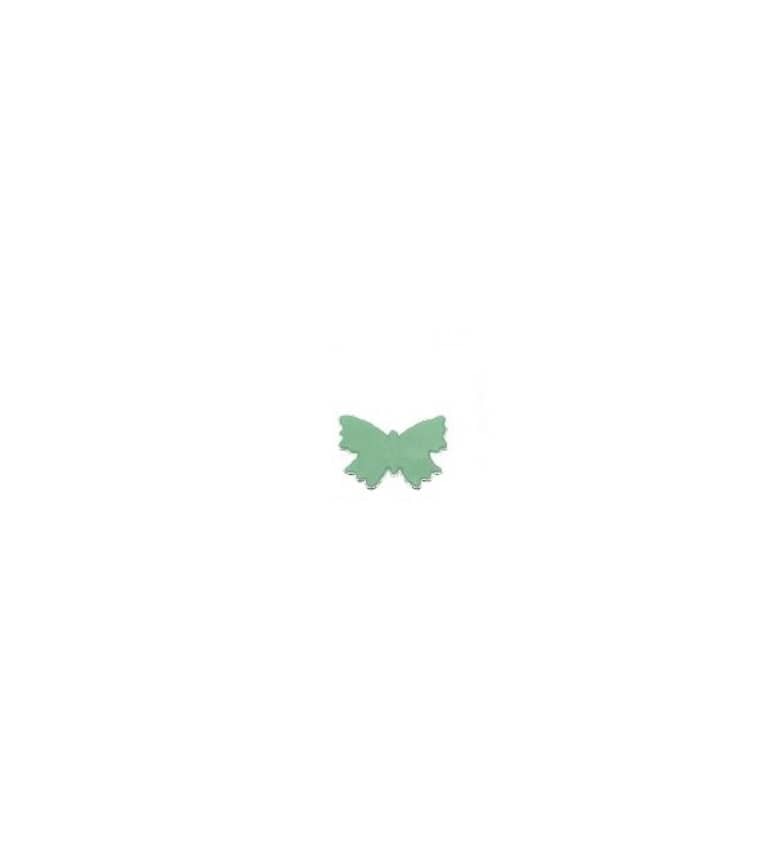 Verzierornament Schmetterling klein ca. 13 x 8 mm Farbe: pastell - grün