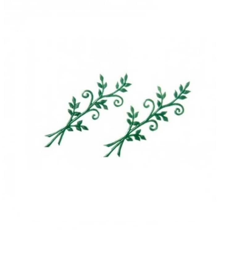 Verzierornament Verzierwachs online bestellen "Zweige" 80 x 30 mm dunkelgrün (2 Stück)